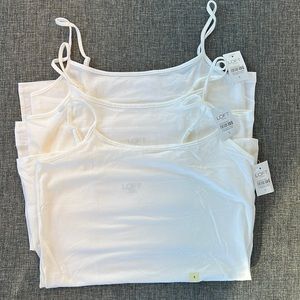 Loft White Camisoles - Set of 3